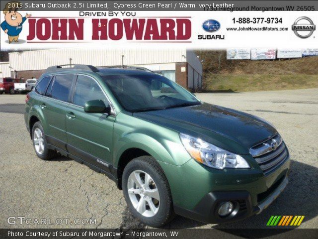 2013 Subaru Outback 2.5i Limited in Cypress Green Pearl