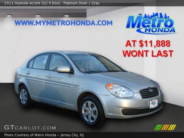 2011 Hyundai Accent GLS 4 Door in Platinum Silver