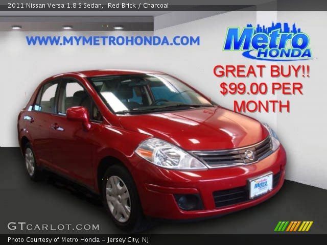 2011 Nissan Versa 1.8 S Sedan in Red Brick