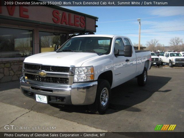 2009 Chevrolet Silverado 3500HD Work Truck Extended Cab 4x4 in Summit White