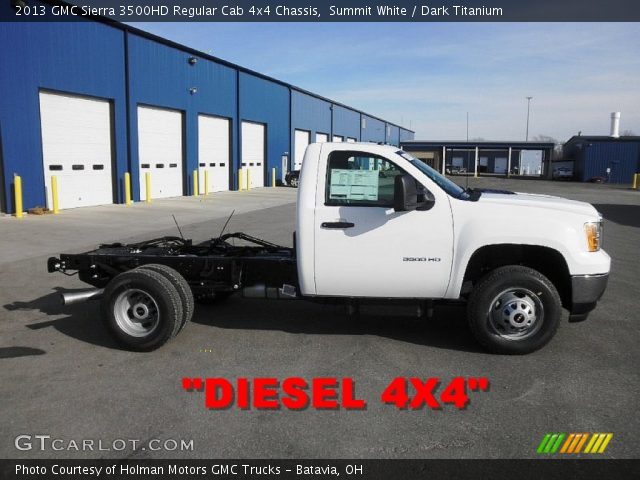 2013 GMC Sierra 3500HD Regular Cab 4x4 Chassis in Summit White