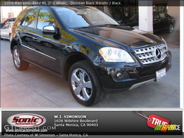2009 Mercedes-Benz ML 350 4Matic in Obsidian Black Metallic