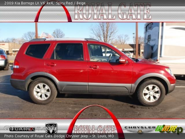 2009 Kia Borrego LX V6 4x4 in Spicy Red