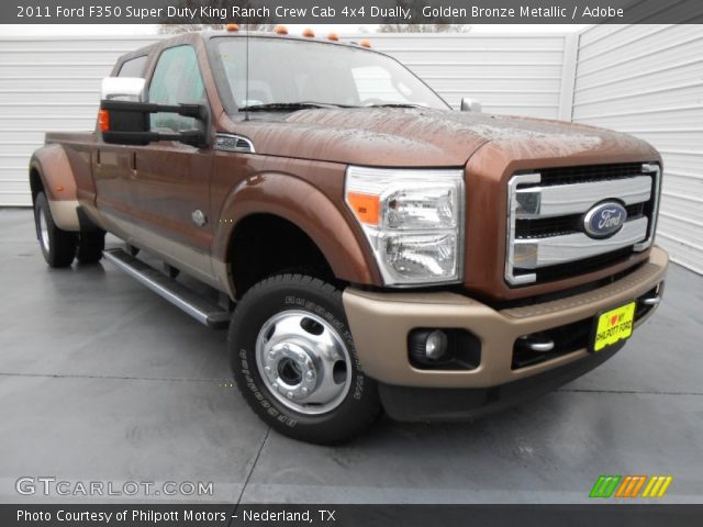 2011 Ford F350 Super Duty King Ranch Crew Cab 4x4 Dually in Golden Bronze Metallic