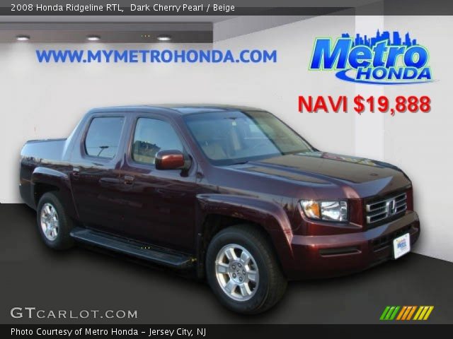 2008 Honda Ridgeline RTL in Dark Cherry Pearl