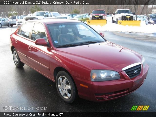 2004 Hyundai Elantra GLS Sedan in Crimson Dark Red
