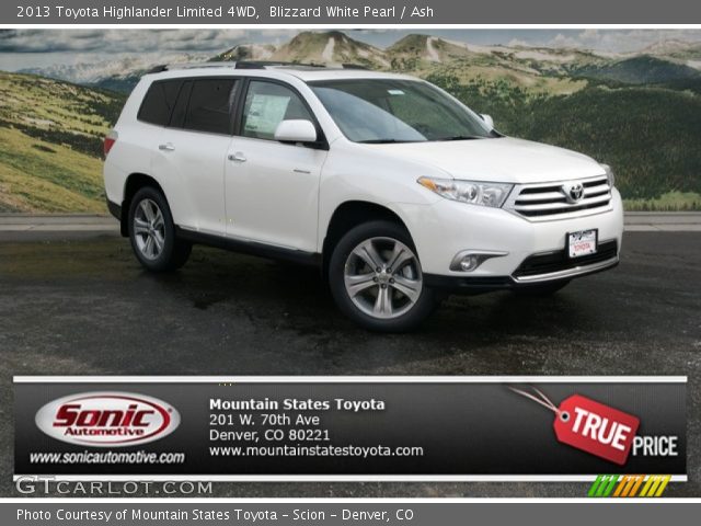 2013 Toyota Highlander Limited 4WD in Blizzard White Pearl