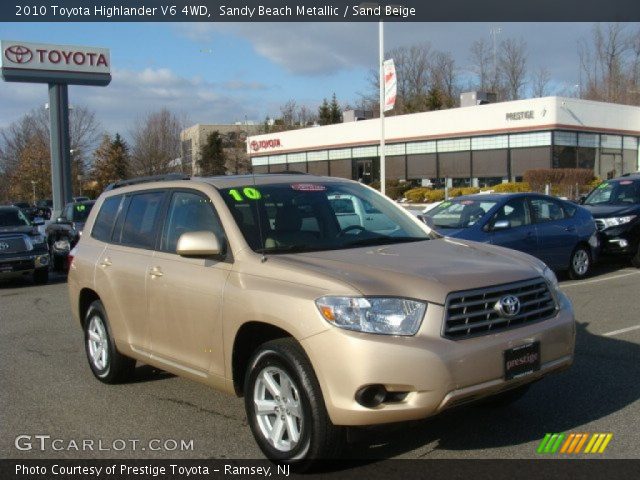 2010 Toyota Highlander V6 4WD in Sandy Beach Metallic