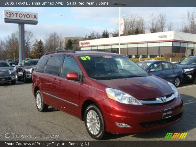 2009 Toyota Sienna Limited AWD in Salsa Red Pearl