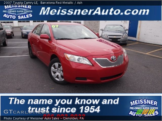 2007 Toyota Camry LE in Barcelona Red Metallic