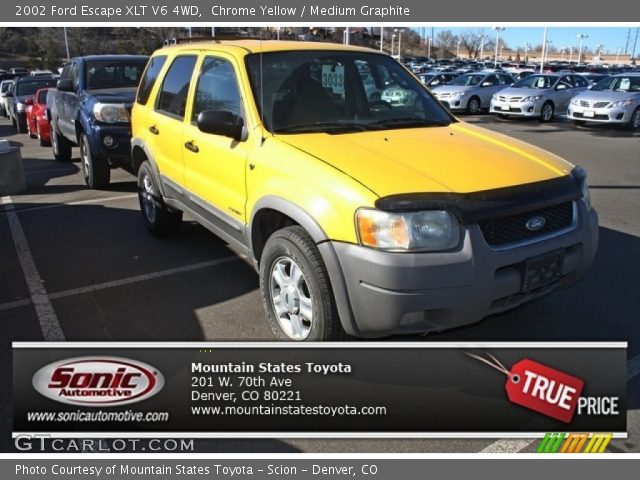 2002 Ford Escape XLT V6 4WD in Chrome Yellow
