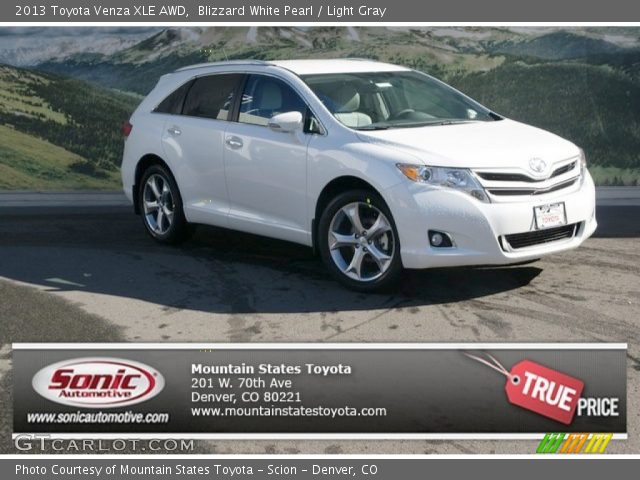 2013 Toyota Venza XLE AWD in Blizzard White Pearl