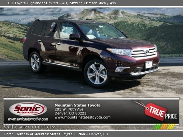 2013 Toyota Highlander Limited 4WD in Sizzling Crimson Mica