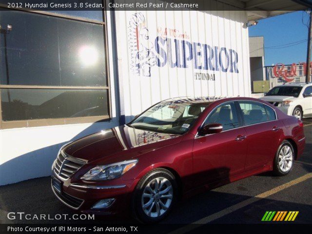 2012 Hyundai Genesis 3.8 Sedan in Cabernet Red Pearl
