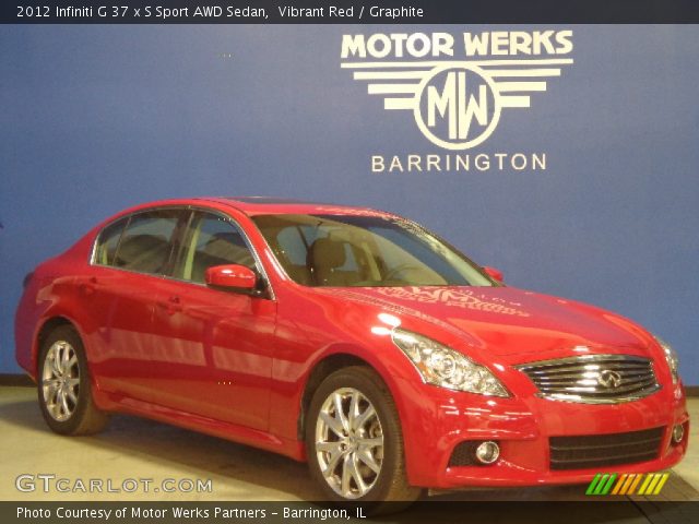 2012 Infiniti G 37 x S Sport AWD Sedan in Vibrant Red