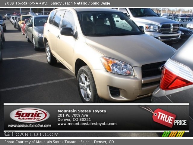2009 Toyota RAV4 4WD in Sandy Beach Metallic