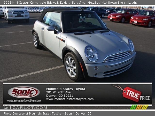 2008 Mini Cooper Convertible Sidewalk Edition in Pure Silver Metallic