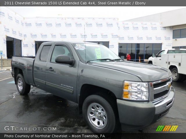 2011 Chevrolet Silverado 1500 LS Extended Cab 4x4 in Steel Green Metallic