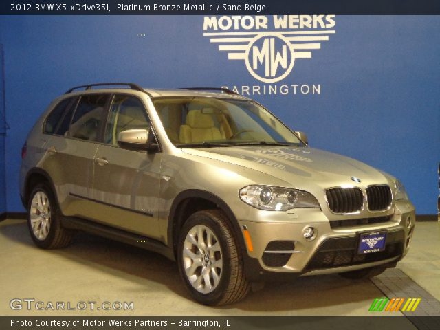 2012 BMW X5 xDrive35i in Platinum Bronze Metallic