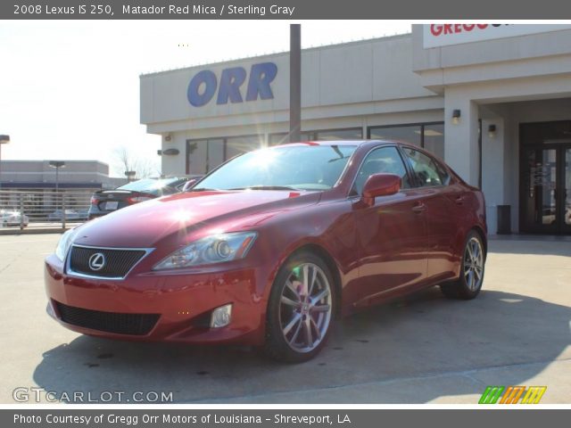 2008 Lexus IS 250 in Matador Red Mica
