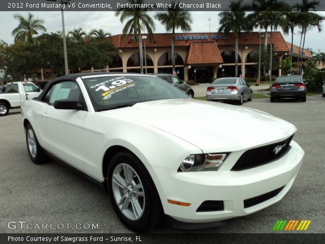 2012 Ford Mustang V6 Convertible in Performance White