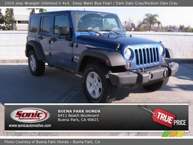 2009 Jeep Wrangler Unlimited X 4x4 in Deep Water Blue Pearl