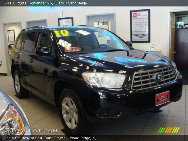 2010 Toyota Highlander V6 in Black