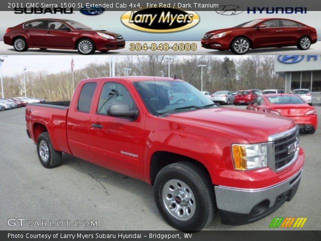 2011 GMC Sierra 1500 SL Extended Cab 4x4 in Fire Red