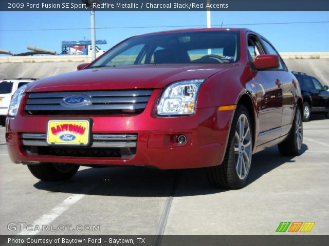 Redfire Metallic 2009 Ford Fusion Se Sport Charcoal