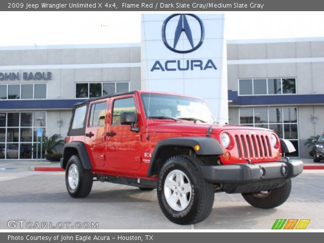 2009 Jeep Wrangler Unlimited X 4x4 in Flame Red