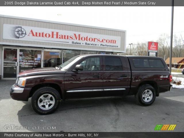 2005 Dodge Dakota Laramie Quad Cab 4x4 in Deep Molten Red Pearl