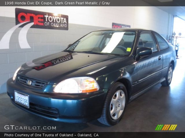1998 Honda Civic EX Coupe in Dark Green Pearl Metallic