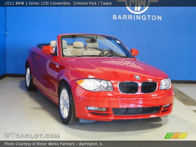 2011 BMW 1 Series 128i Convertible in Crimson Red
