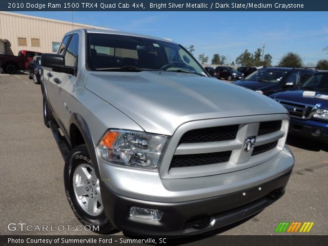 2010 Dodge Ram 1500 TRX4 Quad Cab 4x4 in Bright Silver Metallic