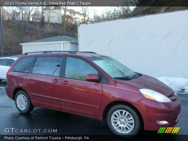 2010 Toyota Sienna XLE in Salsa Red Pearl