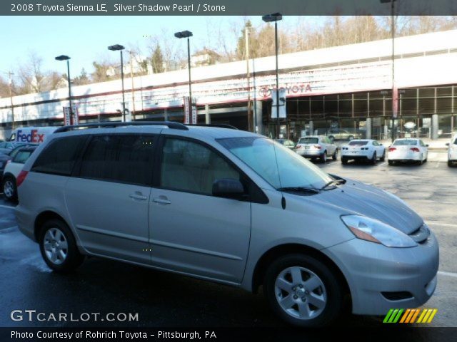 2008 Toyota Sienna LE in Silver Shadow Pearl