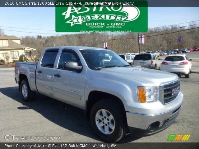 2010 GMC Sierra 1500 SLE Crew Cab 4x4 in Pure Silver Metallic