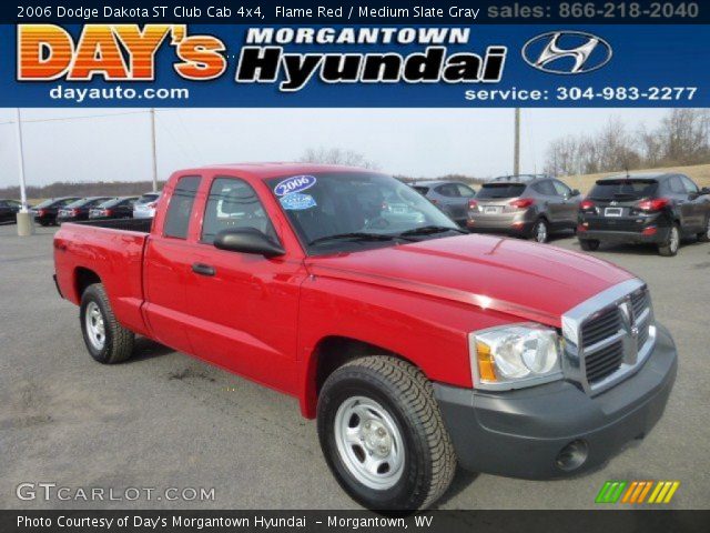 2006 Dodge Dakota ST Club Cab 4x4 in Flame Red