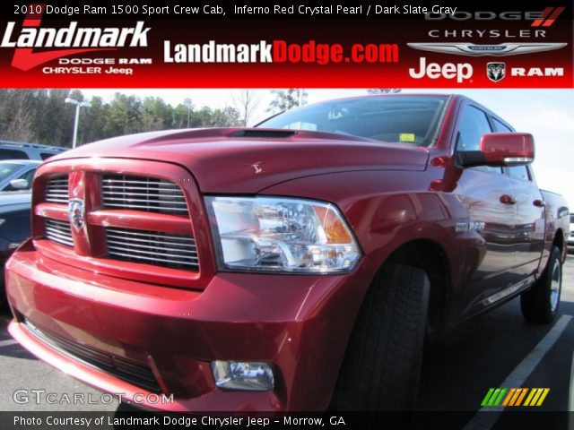 2010 Dodge Ram 1500 Sport Crew Cab in Inferno Red Crystal Pearl