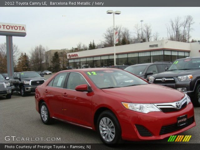 2012 Toyota Camry LE in Barcelona Red Metallic