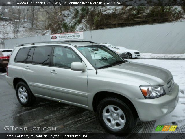 2007 Toyota Highlander V6 4WD in Millenium Silver Metallic