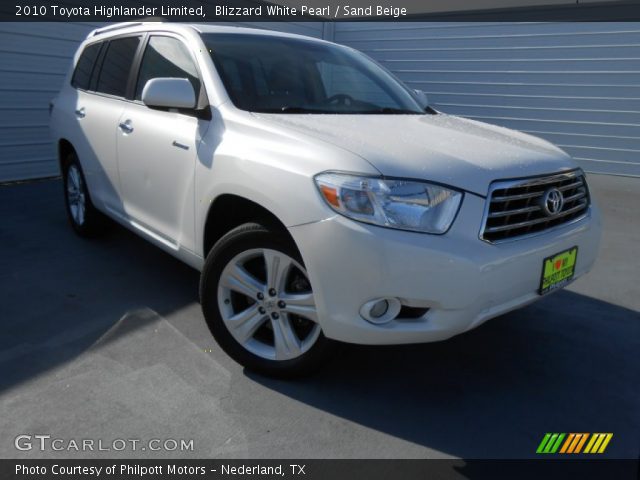 2010 Toyota Highlander Limited in Blizzard White Pearl