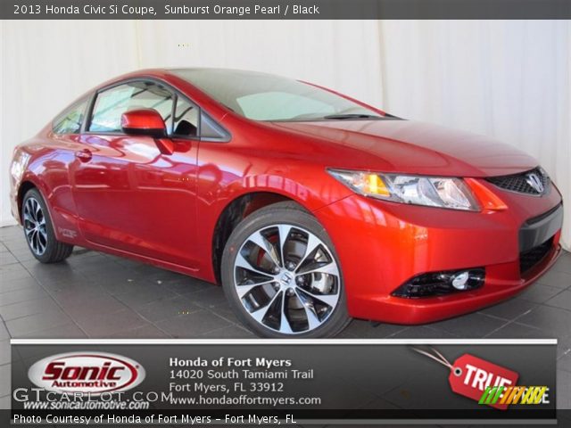 2013 Honda Civic Si Coupe in Sunburst Orange Pearl