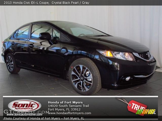 2013 Honda Civic EX-L Coupe in Crystal Black Pearl