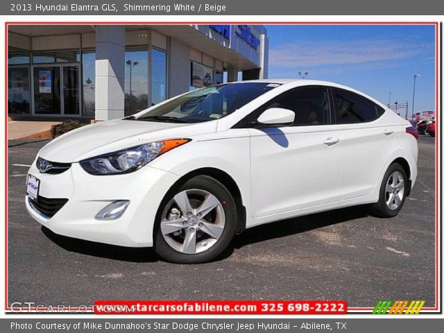 2013 Hyundai Elantra GLS in Shimmering White