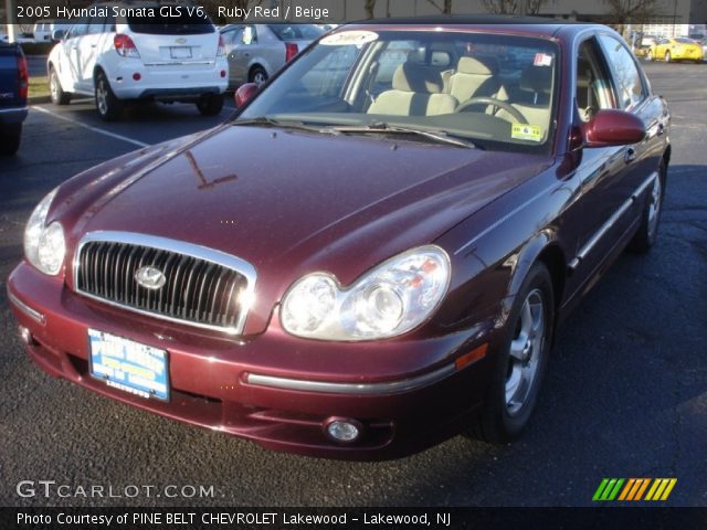 2005 Hyundai Sonata GLS V6 in Ruby Red