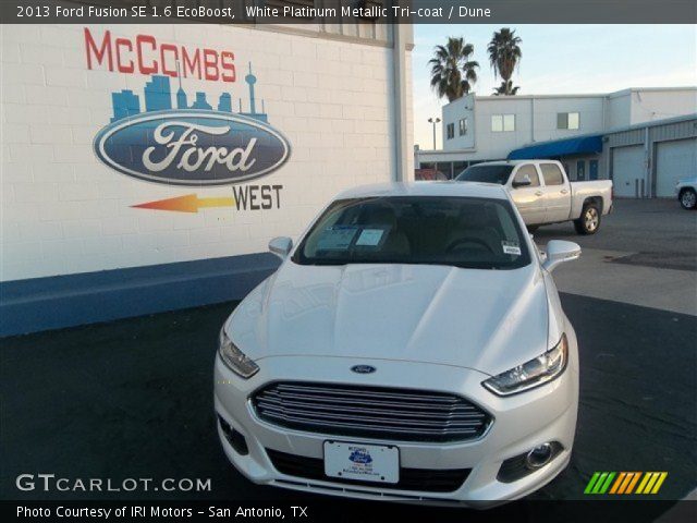 2013 Ford Fusion SE 1.6 EcoBoost in White Platinum Metallic Tri-coat