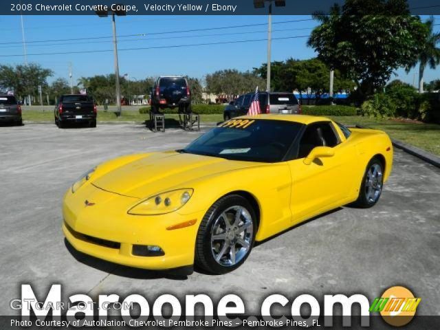 2008 Chevrolet Corvette Coupe in Velocity Yellow