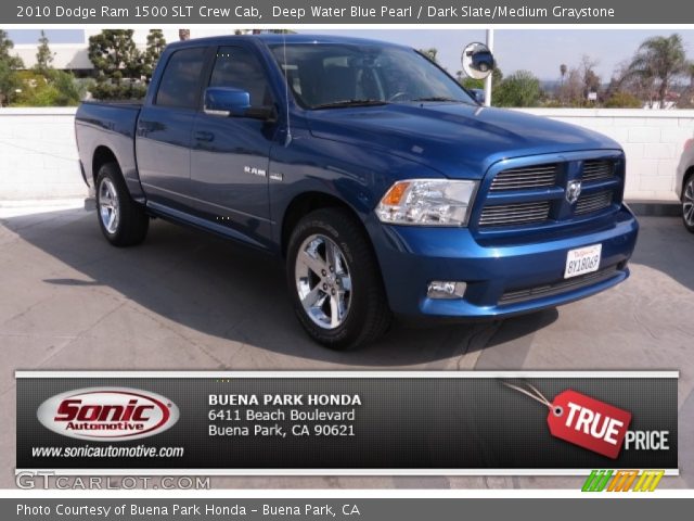 2010 Dodge Ram 1500 SLT Crew Cab in Deep Water Blue Pearl