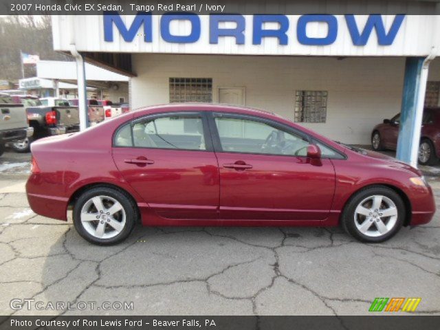 Tango Red Pearl 2007 Honda Civic Ex Sedan Ivory Interior